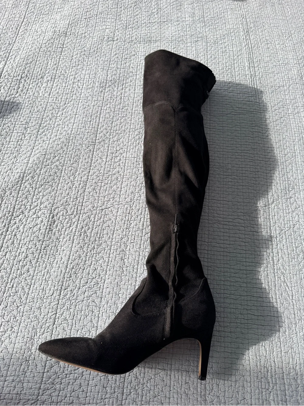 Calvin Klein Black Over-the-Knee Pointed Toe Stiletto Boot